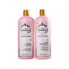 Load image into Gallery viewer, G.HAIR Plastica Capilar Keratin Collagen Anti-Frizz & Volume Treatment Kit (2x 1L/33.8oz)